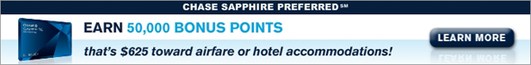 Chase Sapphire Preferred - 50,000 Points