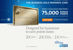 Business Gold Rewards from Amex - 75,000 Membership Rewards Points