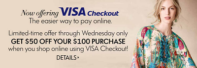 Visa Checkout Neiman Marcus: Get $50 off $100